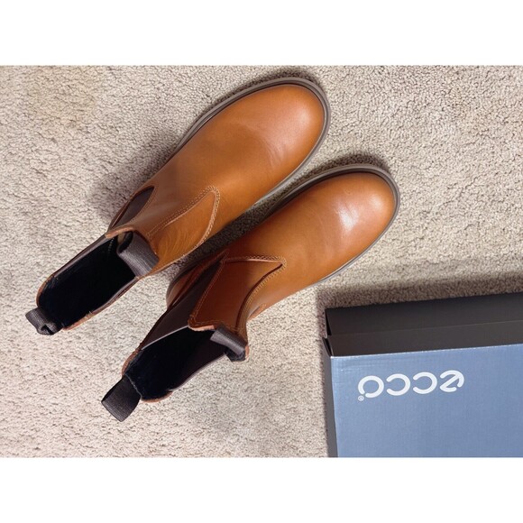 ecco womens Staker W Boots color COGNAC NIB EU39 us8-8.5 - Picture 5 of 7